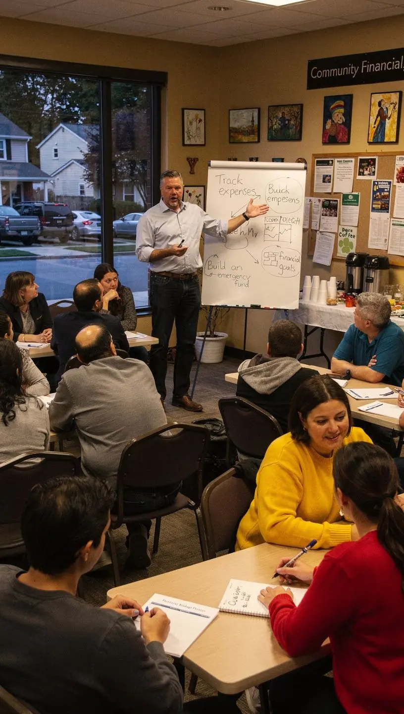 Diagram znázorňující kroky ke snižování dluhů a správě financí.